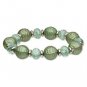 Bracelet, Stretch, Acrylic, Glass Bead Color Choice Autumn Color or Spring Color