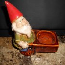 Gnome Guard With Wheelbarrow Ceramic by Home Accents Not just for Candles!