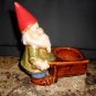 Gnome Guard With Wheelbarrow Ceramic by Home Accents Not just for Candles!
