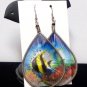 Tropical Fish Earrings Large Hand Crafted in Peru Multi-color
