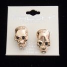 Gold Skull Earrings or Are They Alien Skulls Maybe Cross Breed!? Angry Face
