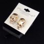 Gold Skull Earrings or Are They Alien Skulls Maybe Cross Breed!? Angry Face