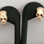 Gold Skull Earrings or Are They Alien Skulls Maybe Cross Breed!? Angry Face
