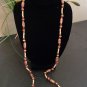 Wood Necklace Back to Nature With Star Print 40" Long