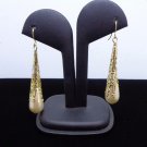 Elegant Trumpet Shape Drop earrings Gold and Pearl