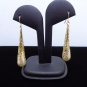 Elegant Trumpet Shape Drop earrings Gold and Pearl