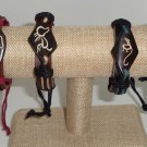 Boho Tribal Leather and Bone Tie Wrist Bracelet Choice
