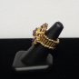 Bold Stretch Ring With Rhinestones in Purple and Lavender Very Pretty