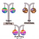 Hippy , Flower Child,  Spring Disk Earrings Your Choice Up Lifting