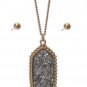 Druzy Drusy Pendant with 18in Chain Simple Classic