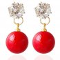 Classic Holiday Cherry Red Drop Earrings Party Fun