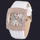 Fashion Bling Woman's Watch Crystals Around Square Face