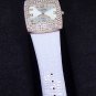 Fashion Bling Woman's Watch Crystals Around Square Face