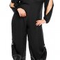Sexy Elegant Black ALL SHEER Chiffon Jumpsuit with 2 Different Looks Dancer