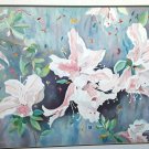 GLENNY BRAZY, "Japanese Azaleas", SIGNED LITOGRAPH, HAND DRAWN, 193/350