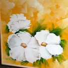 CARLSON FLORAL OIL ON CANVAS SIGNED -NO FRAME