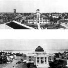 Two Panoramic Photos of Calcasieu Parish Court House & City Hall 1923 Lake Charles, LA