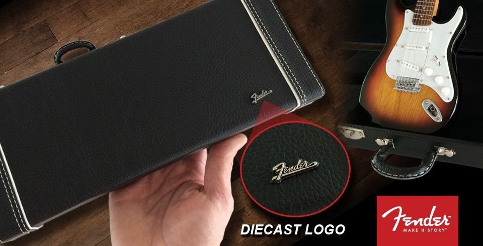 Fender handmade guitar case with diecast logo 1:4 scale ~Axe Heaven~