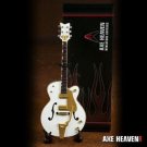 BRIAN SETZER- White Hollow Body Gretsch 1:4 Scale Replica Guitar ~Axe Heaven~