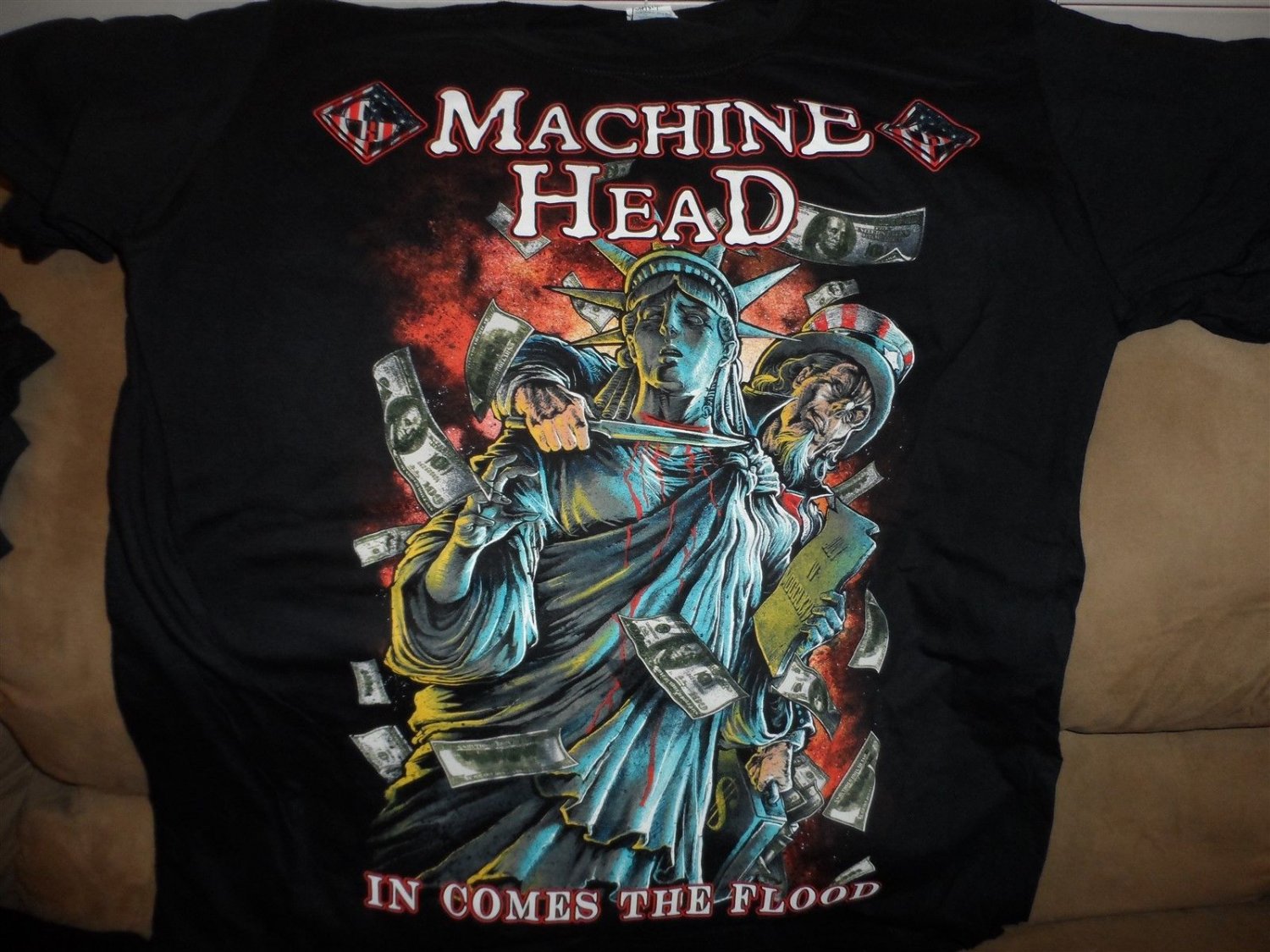 MACHINE HEAD - In Comes the Flood T-shirt ~Never Worn~ Medium / Large ##