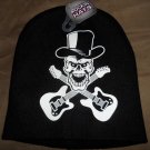 POISON - Skeleton & Guitars Knit Beanie ~Brand New~