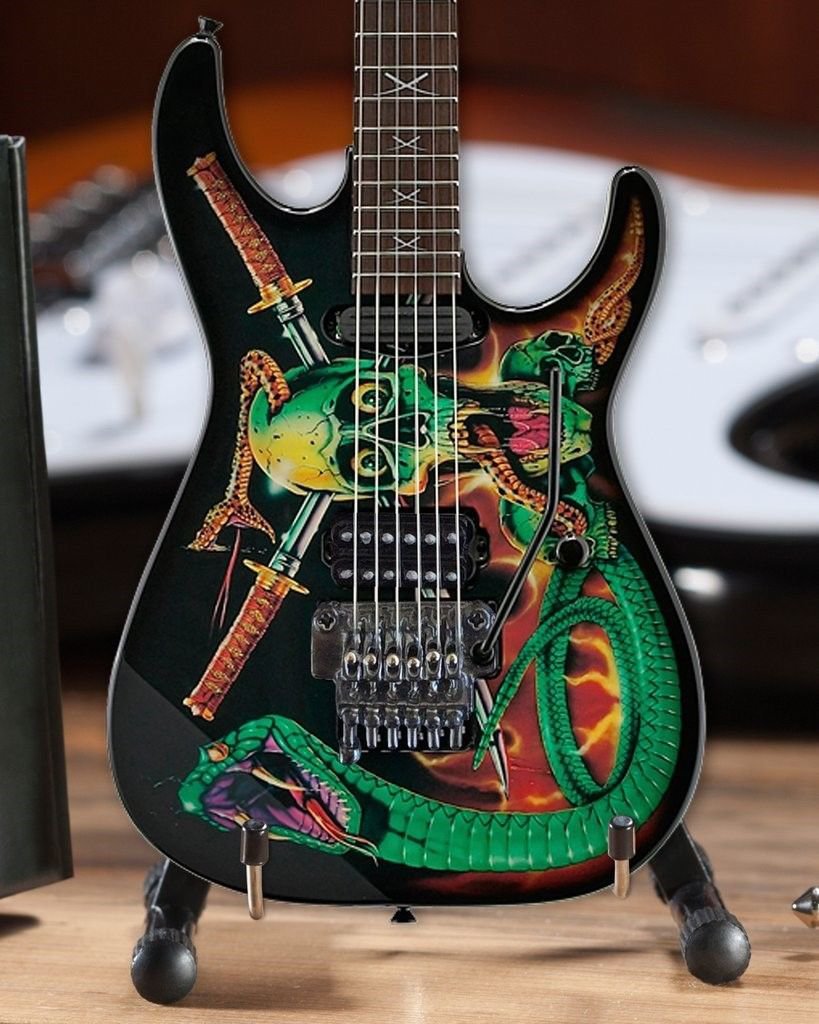 GEORGE LYNCH Wicked Sensation Snake/Skull 1:4 Scale Replica Guitar ~Axe Heaven~