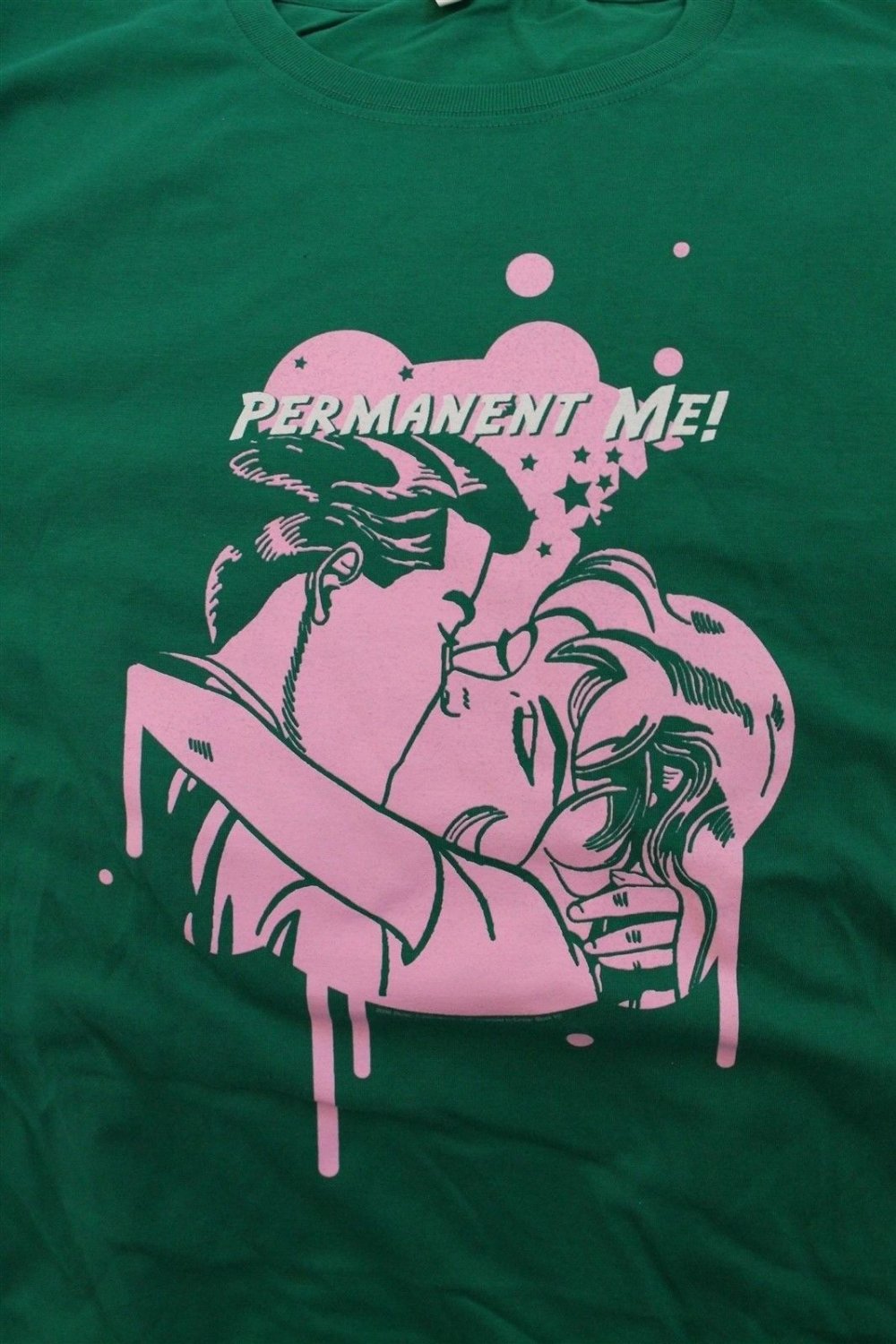 PERMANENT ME! - Two sided Green T-shirt ~Never Worn~ L ##