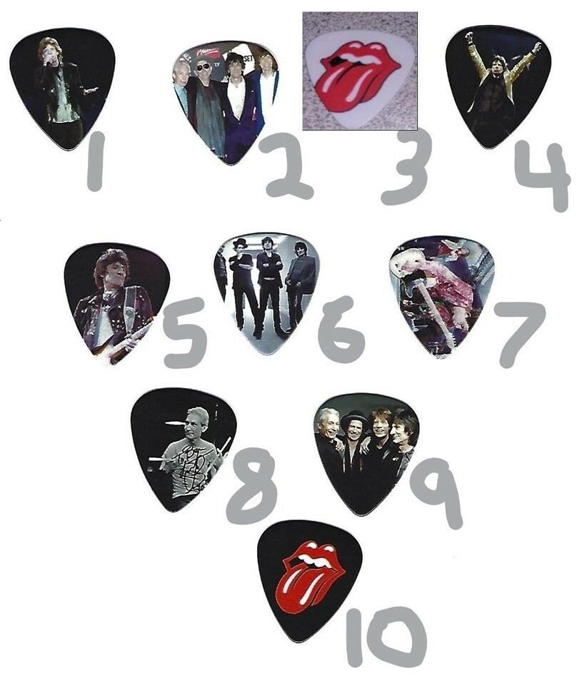 THE ROLLING STONES Graphic Guitar Pick~Your Choice of Styles~BUY 2, GET 3rd FREE