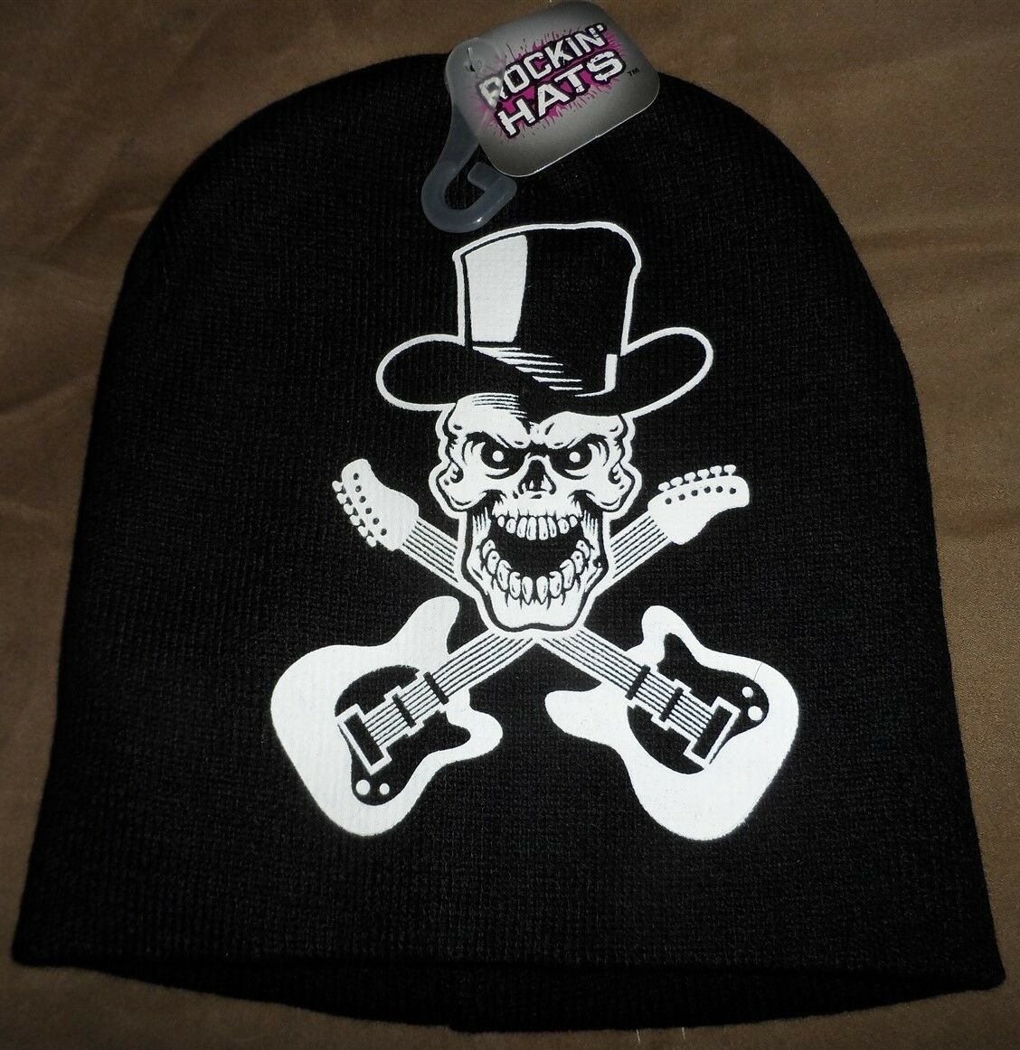 Skeleton & Guitars Knit Beanie ~Brand New~