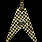 RICK NIELSEN- Yellow Checker Flying V 1:4 Scale Replica Guitar ~Axe Heaven~