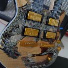 SANTANA - PRS Yellow Dragon Double Neck Sig Custom 1:4 Scale Replica Guitar~New~
