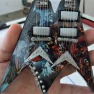 DAVE MUSTAINE - Dean V Double Neck Diadem Signature 1:4 Scale Replica Guitar~New