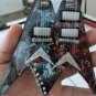DAVE MUSTAINE - Dean V Double Neck Diadem Signature 1:4 Scale Replica Guitar~New