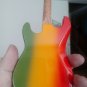 Bob Marley-Fender Stratocaster Rasta Flag Tribute1:4 Scale Replica Guitar ~New~