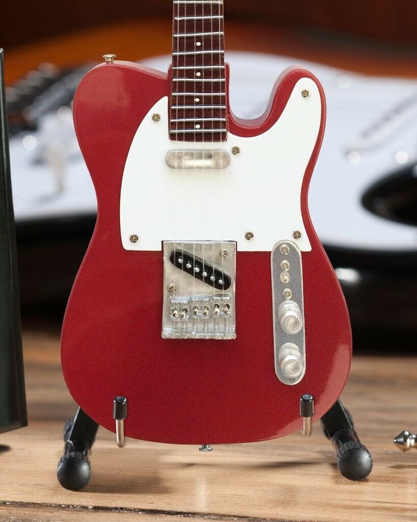 FENDER Apple Red Fender Telecaster 1:4 Scale Replica Guitar ~Axe Heaven~