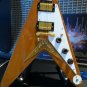 GIBSON 1958 Korina Flying V 1:4 Scale Replica Guitar ~Axe Heaven~