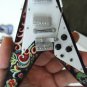 JIMI HENDRIX - Psychedelic Flying V 1:4 Scale Replica Guitar ~Brand New~