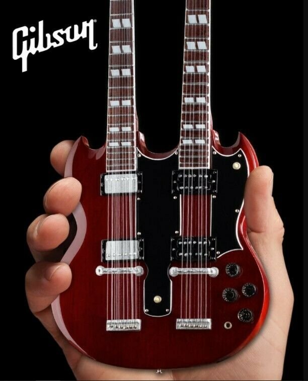 GIBSON SG EDS-1275 Doubleneck Cherry 1:4 Scale Guitar ~Axe Heaven~