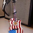 TOBY KEITH- Signature Acoustic USA Flag 1:4 Scale Replica Guitar ~Axe Heaven~