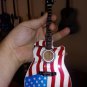 TOBY KEITH- Signature Acoustic USA Flag 1:4 Scale Replica Guitar ~Axe Heaven~