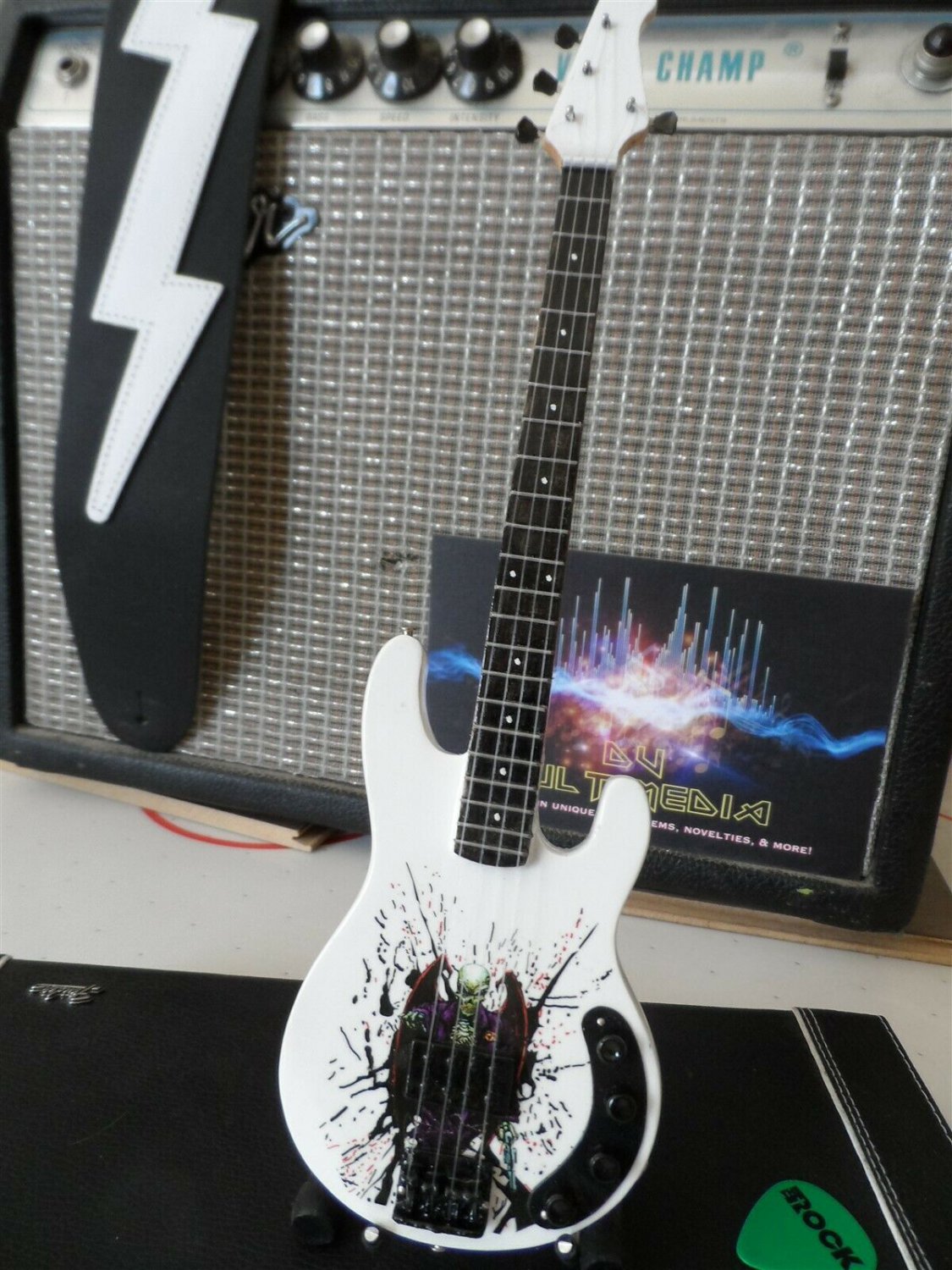 JOHNNY CHRIST (A7X)-Stingray Mr. Death Custom 1:4 Scale Replica Bass Guitar~New~