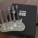 RICK NIELSEN (Cheap Trick) - Five-Neck Black/Yellow Checkered Replica Guitar~Axe
