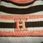 HOOTERS Orange Brown Licensed Striped / Embroidered Knit Beanie *Never Worn*