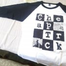 CHEAP TRICK -Checkered 3/4 sleeve Jersey T-shirt ~Never Worn~ L XL XXL