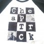 CHEAP TRICK -Checkered 3/4 sleeve Jersey T-shirt ~Never Worn~ L XL XXL