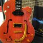 Eddie Cochran - G6120 EC Gretsch Hollow Orange 1:4 Scale Replica Guitar ~New~