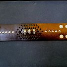 Black Leather 2 Inch Wide Cuff Bracelet with Skulls Be a Rockstar! ~Adjustable~