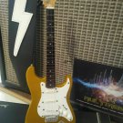 Metallic Gold Fender Strat 1:4 Scale Replica Guitar ~Axe Heaven