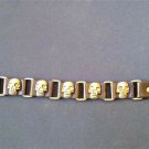 Black Leather Bracelet with Buckles & Skulls ~Adjustable~ Be a Rockstar!