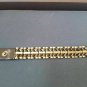 Black Leather 1.25 Inch Wide Cuff Bracelet with Steel Nailheads! ~Adjustable~
